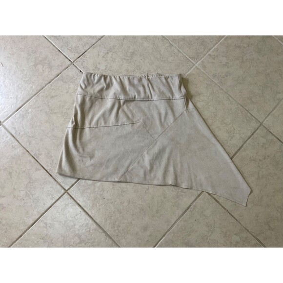 Liberty Garden for Free People  Micro fiber Vegan suede Mini Skirt Size M tan - Picture 10 of 12